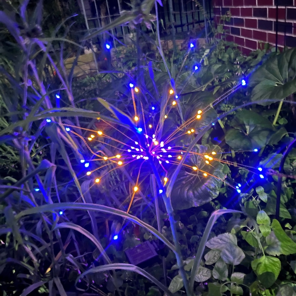 Solar Fairy Stake Lights Set of 2 Stakes Multicolored Flexible Bendable Wire